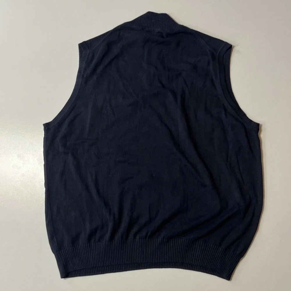 Southern Pines Argyle Sweater Vest Size XXL Blk 1/4 Zip Golf Business Layer Top